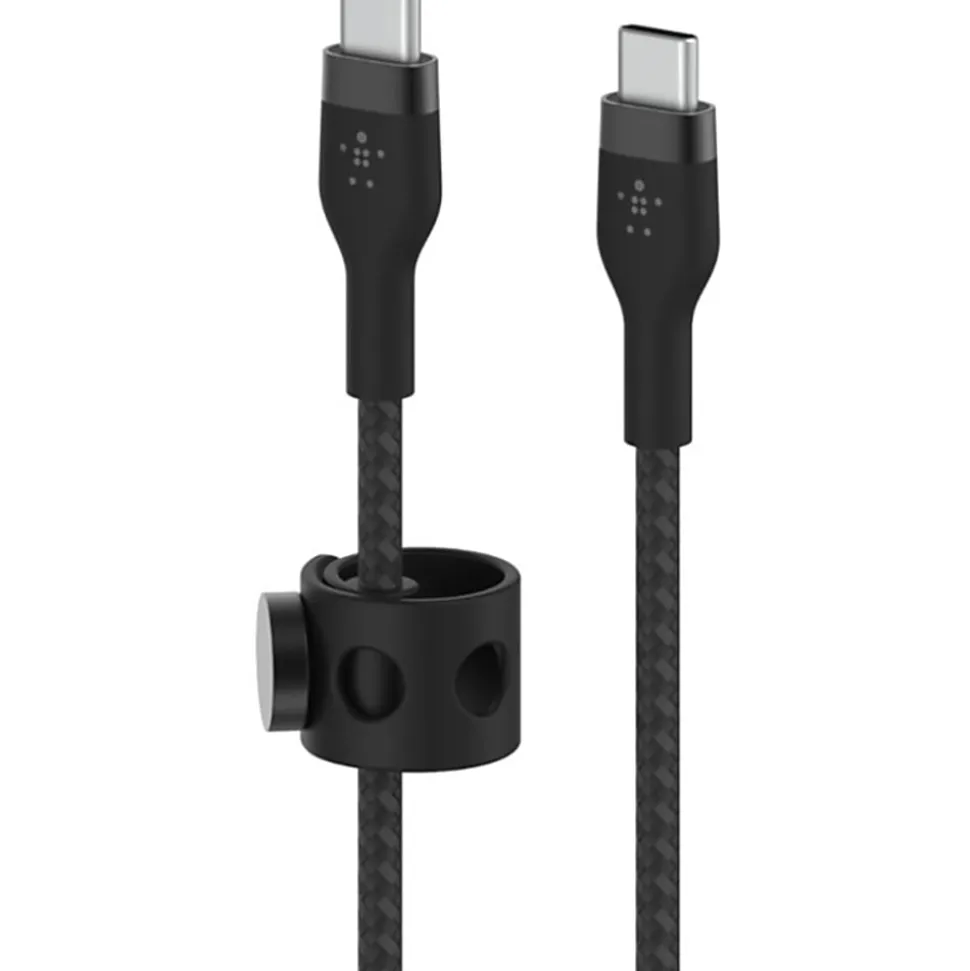 Belkin BoostCharge Pro Flex Braided USB-C To USB-C Charger Cable, 2M/6.6FT, Black