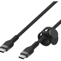 Belkin BoostCharge Pro Flex Braided USB-C To USB-C Charger Cable, 2M/6.6FT, Black
