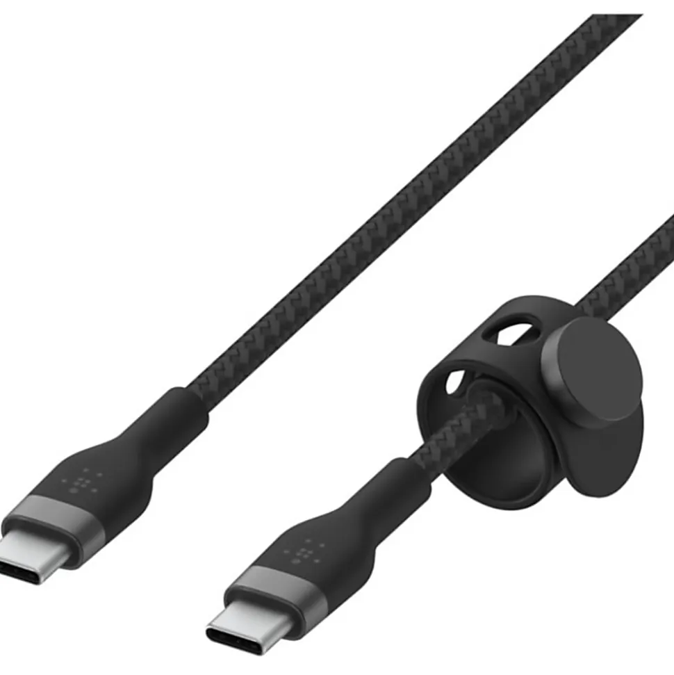 Belkin BoostCharge Pro Flex Braided USB-C To USB-C Charger Cable, 2M/6.6FT, Black
