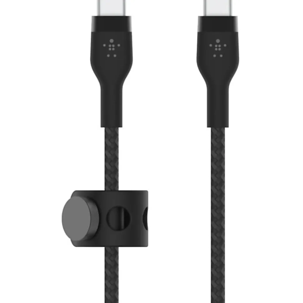 Belkin BoostCharge Pro Flex Braided USB-C To USB-C Charger Cable, 2M/6.6FT, Black