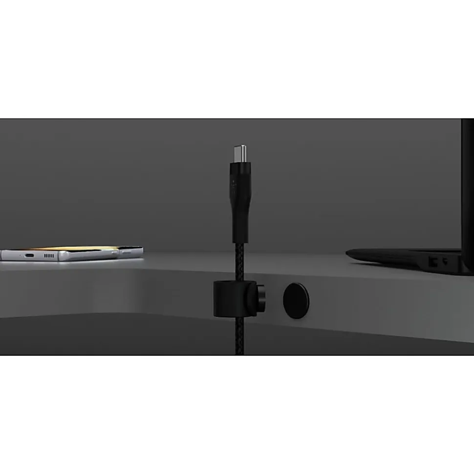 Belkin BoostCharge Pro Flex Braided USB-C To USB-C Charger Cable, 2M/6.6FT, Black