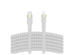 Belkin BoostCharge Pro Flex Braided USB-C To Lightning Cable, 3M/10ft, White