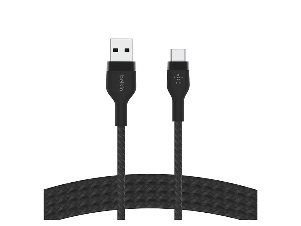 Belkin BoostCharge Pro Flex Braided USB-A To Lightning Cable, 1M/3.3FT, Black