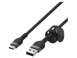 Belkin BoostCharge Pro Flex Braided USB-A To Lightning Cable, 1M/3.3FT, Black