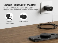 Belkin BoostCharge Pro Magnetic Wireless Charging Pad, Black, WIA011TTBK