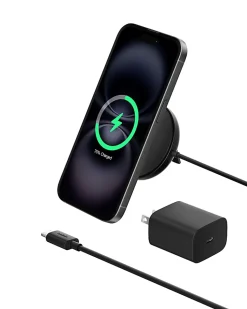 Belkin BoostCharge Pro Magnetic Wireless Charging Pad, Black, WIA011TTBK