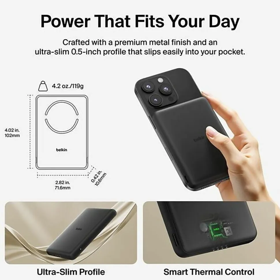 Belkin BoostCharge Slim Magnetic Power Bank 5K