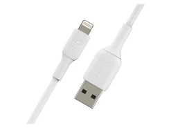 Belkin BoostCharge USB-A To Lightning PVC Cable 2-Pack, 1M/ 3.3 FT, White