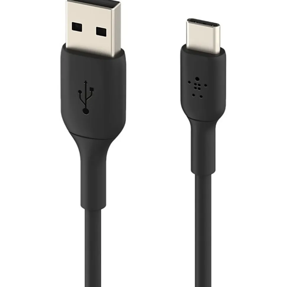 Belkin BoostCharge USB-A To USB-C PVC Cable (2M/6.6ft), Black