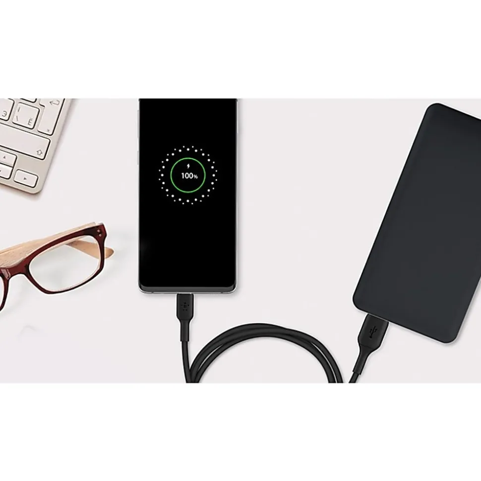 Belkin BoostCharge USB-A To USB-C PVC Cable (2M/6.6ft), Black