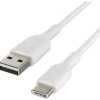 Belkin BoostCharge USB-C to USB-A Cable (1 meter/3.3 foot, White) - 3.28 ft USB/USB-C Data Transfer Cable - CAB001BT1MWH