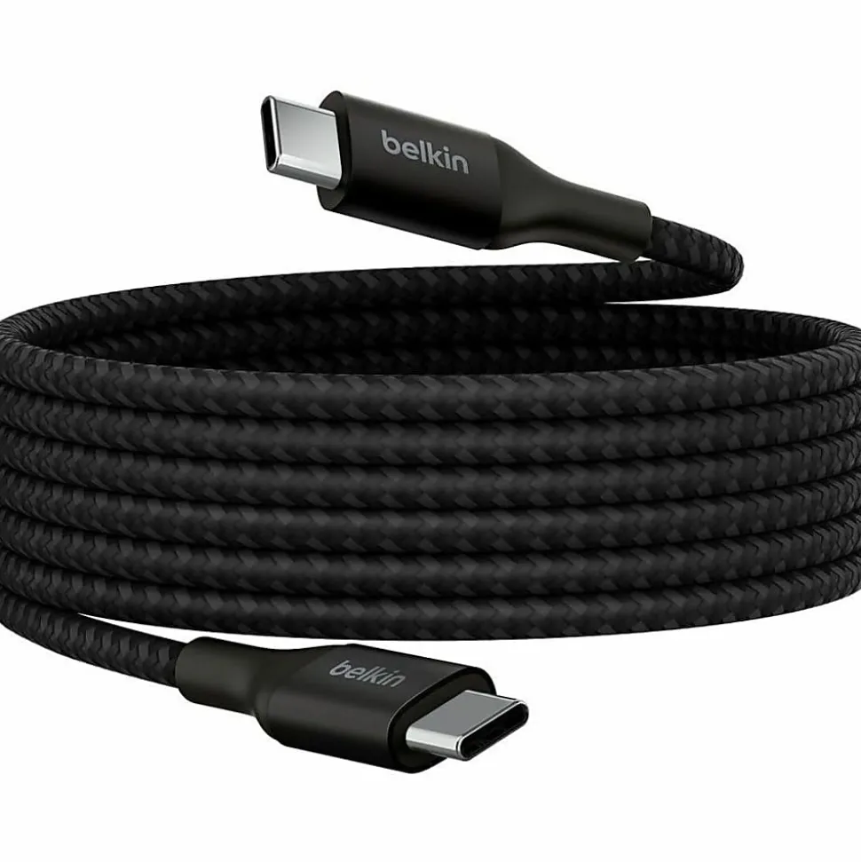 Belkin BoostCharge USB-C to USB-C Cable 240W - 6.56 ft USB-C Data Transfer Cable - CAB015BT2MBK