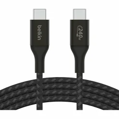 Belkin BoostCharge USB-C to USB-C Cable 240W - 6.56 ft USB-C Data Transfer Cable - CAB015BT2MBK