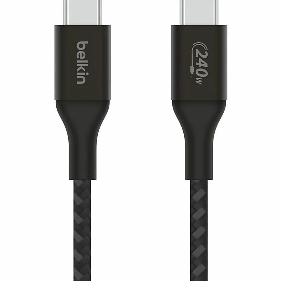 Belkin BoostCharge USB-C to USB-C Cable 240W - 6.56 ft USB-C Data Transfer Cable - CAB015BT2MBK