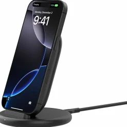 Belkin BoostCharge Wireless Charging Stand With 20W USB-C, Black, WIB006TTBK