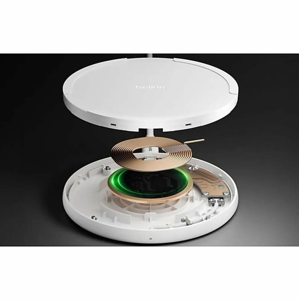Belkin BoostCharge 15W Wireless Charging Pad, White, Total Qty 1