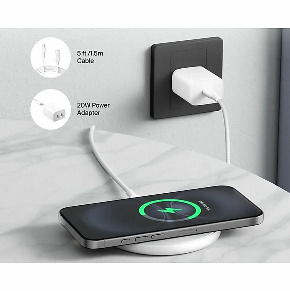 Belkin BoostCharge 15W Wireless Charging Pad, White, Total Qty 1