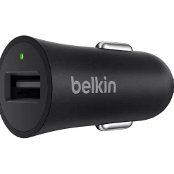 Belkin® BOOST UP™ Quick Charge™ 3.0 Car Charger with USB-A to USB Type-C Cable, 4', Black