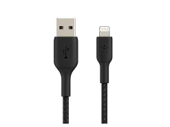 Belkin Braided Lightning Cable USB-A To Lightning, 6.5ft/2m, Black