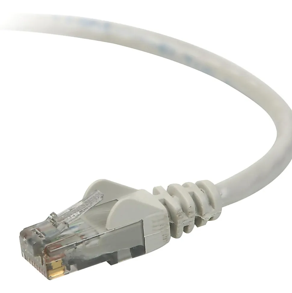 Belkin Cat.6 UTP Patch Cable - RJ-45 Male Network - RJ-45 Male Network - 10ft - Gray