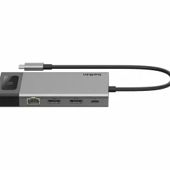 Belkin Connect 8-Port Dual Display USB-C Hub For Display, Monitor, Workstation, Notebook, MacBook, Tablet, Smartphone