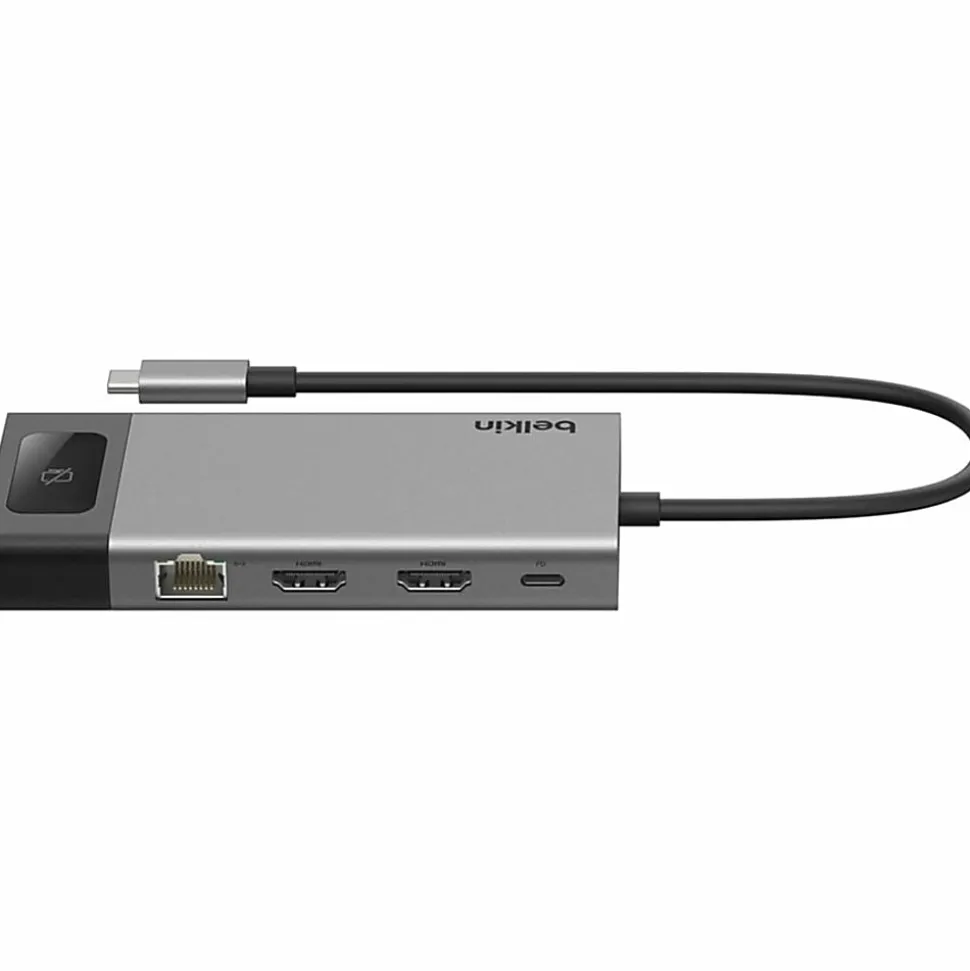 Belkin Connect 8-Port Dual Display USB-C Hub For Display, Monitor, Workstation, Notebook, MacBook, Tablet, Smartphone