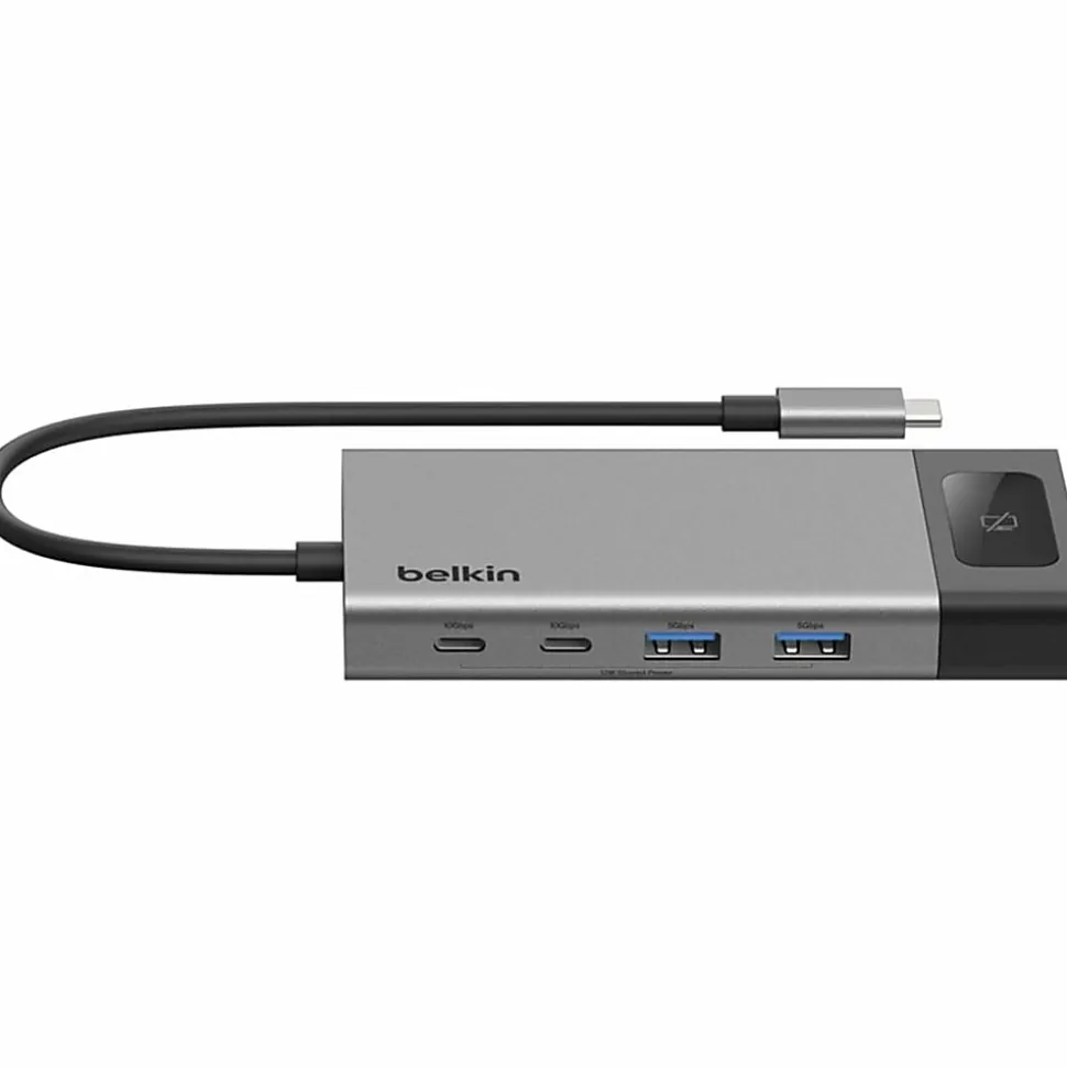 Belkin Connect 8-Port Dual Display USB-C Hub For Display, Monitor, Workstation, Notebook, MacBook, Tablet, Smartphone