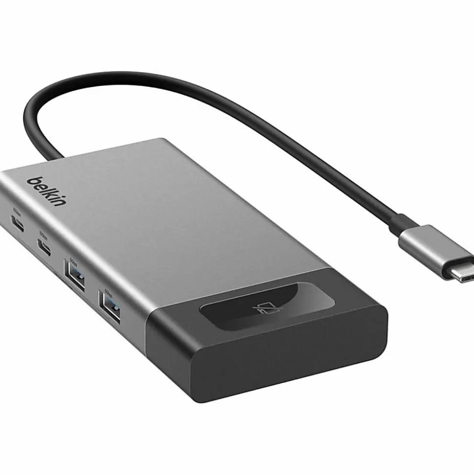 Belkin Connect 8-Port Dual Display USB-C Hub For Display, Monitor, Workstation, Notebook, MacBook, Tablet, Smartphone