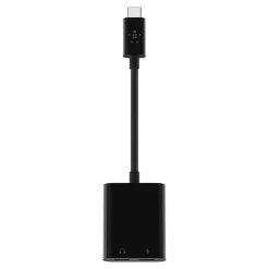 Belkin® Connect USB-C Audio And Charge Adapter, 60W, Black