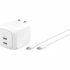 Belkin Dual USB-C GaN Wall Charger 50W - 50 W - 5 A