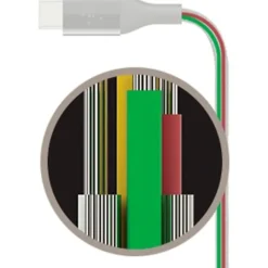 Belkin® DuraTek Plus Lightning To USB-A Cable With Strap, 6', Black, F8J236BT06-WHT