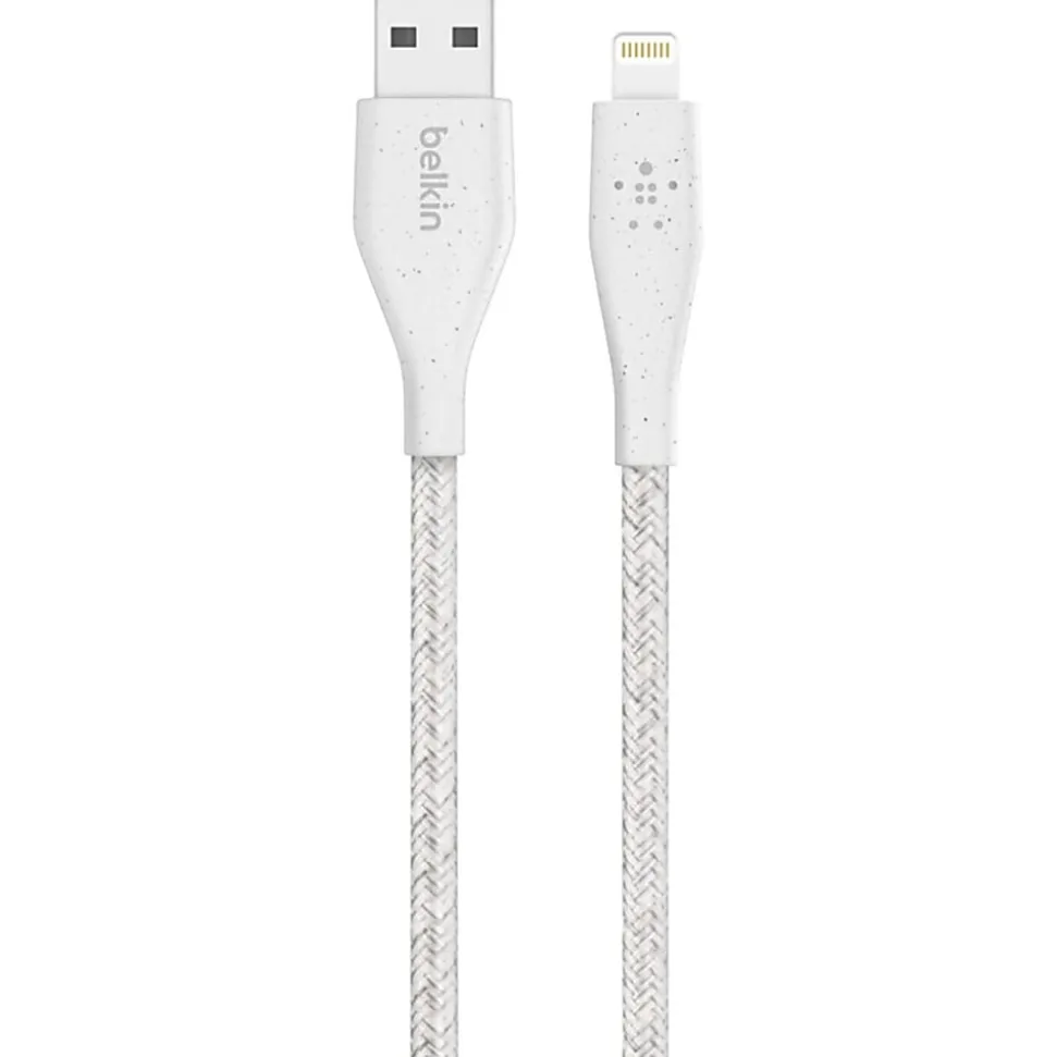 Belkin® DuraTek Plus Lightning To USB-A Cable With Strap, 6', Black, F8J236BT06-WHT