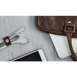 Belkin® DuraTek Plus Lightning To USB-A Cable With Strap, 6', Black, F8J236BT06-WHT