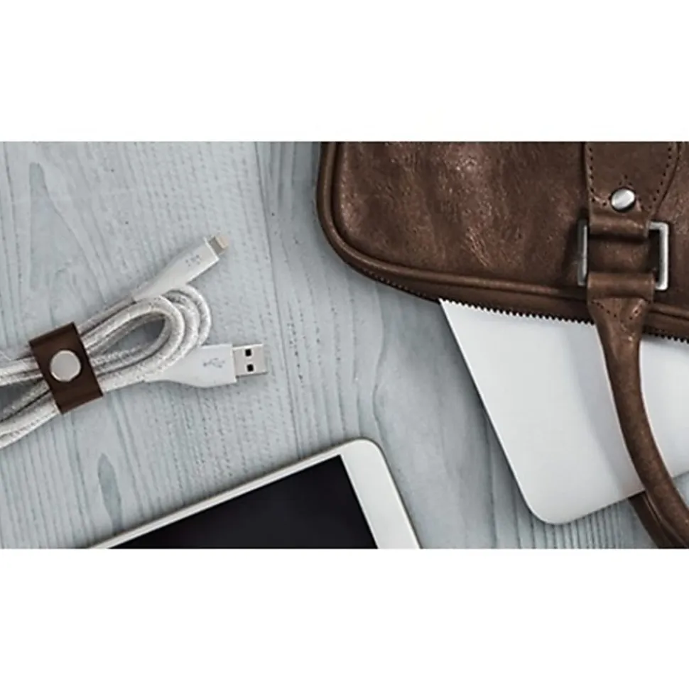 Belkin® DuraTek Plus Lightning To USB-A Cable With Strap, 6', Black, F8J236BT06-WHT