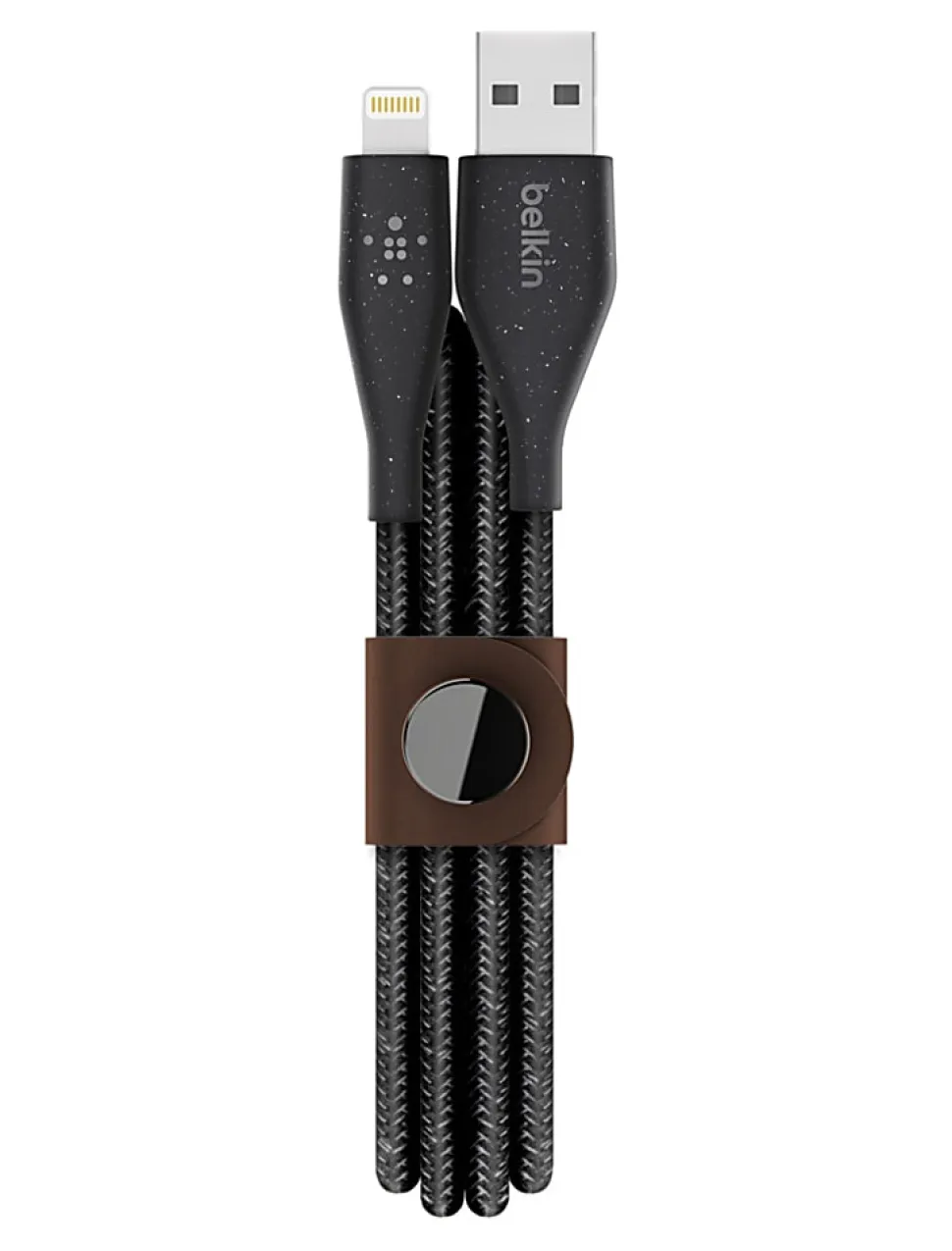 Belkin® DuraTek Plus Lightning To USB-A Cable With Strap, 4', Black, F8J236BT04-BLK