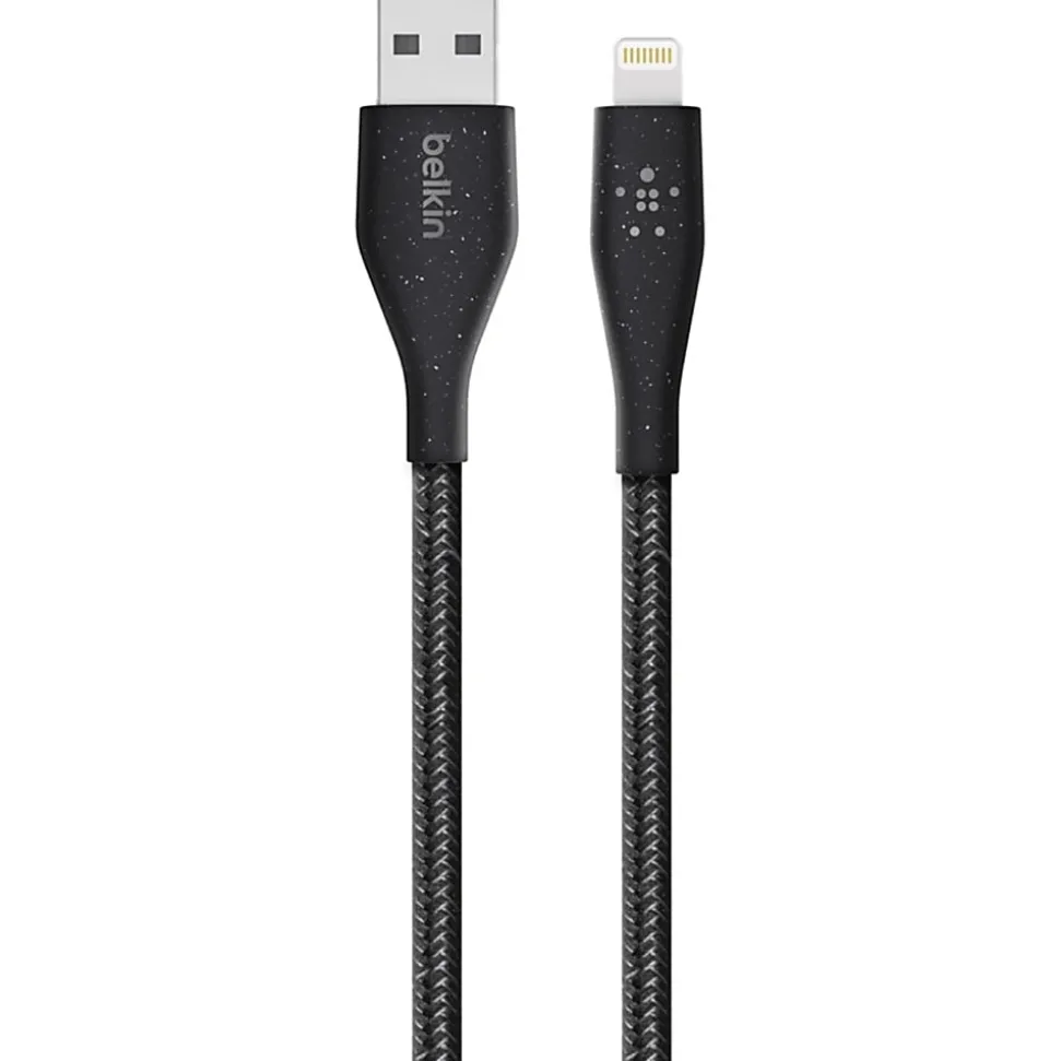 Belkin® DuraTek Plus Lightning To USB-A Cable With Strap, 4', Black, F8J236BT04-BLK