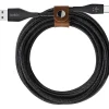 Belkin® DuraTek Plus USB-C To USB-A Cable With Strap, 4', Black, F2CU069BT04-BLK