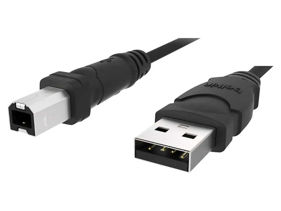 Belkin 10ft USB A/B Device Cable - USB cable - USB (M) to USB Type B (M) - USB 2.0 - 10 ft - for Epson WorkForce WF-2530