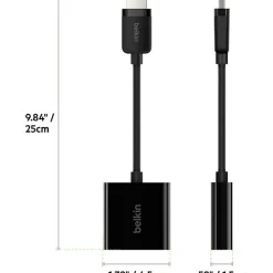 Belkin HDMI to VGA Video Adapter Converter with Audio - 1920x1080 - HDMI/USB/VGA/mini-phone A/V Cable - AV10170BT