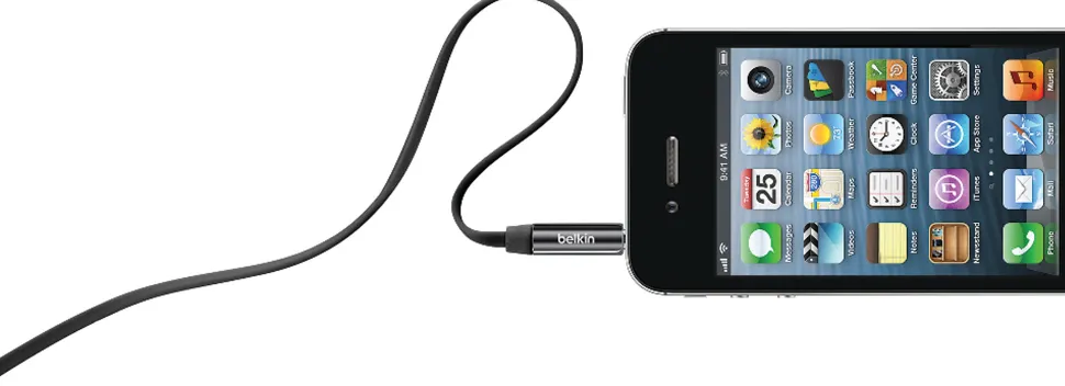 Belkin MiXiT Tangle-Free Aux / 3.5mm Audio Cable, 3 Feet, Black