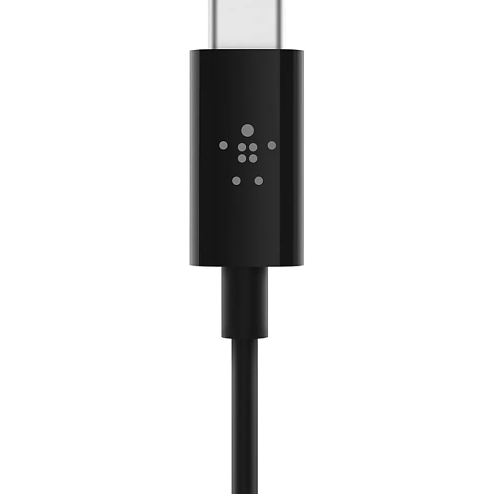 Belkin 3.5mm Audio Cable with USB-C Connector, 3 Ft, Black