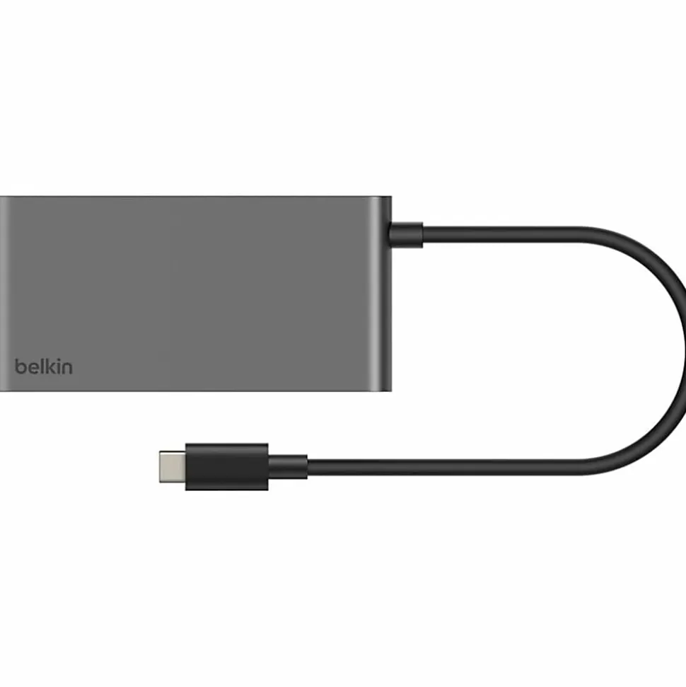 Belkin 5-Port USB-C Hub, USB-C to 2xUSB-A, 2xUSB-C, 1x4K HDMI, Docking Station, Black, AVC022FQSGY