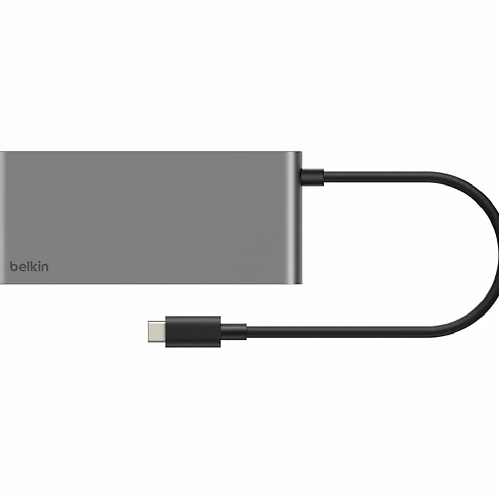 Belkin 7-Port USB-C Hub, USB-C to, 2xUSB-A, 2xUSB-C, 1x4K HDMI, 1xSD + 1xMicroSD Reader, Black, AVC023FQSGY