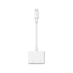 Belkin Rockstar Audio + Charge - Lightning Cable & iPhone Charger Adapter, 12W, White