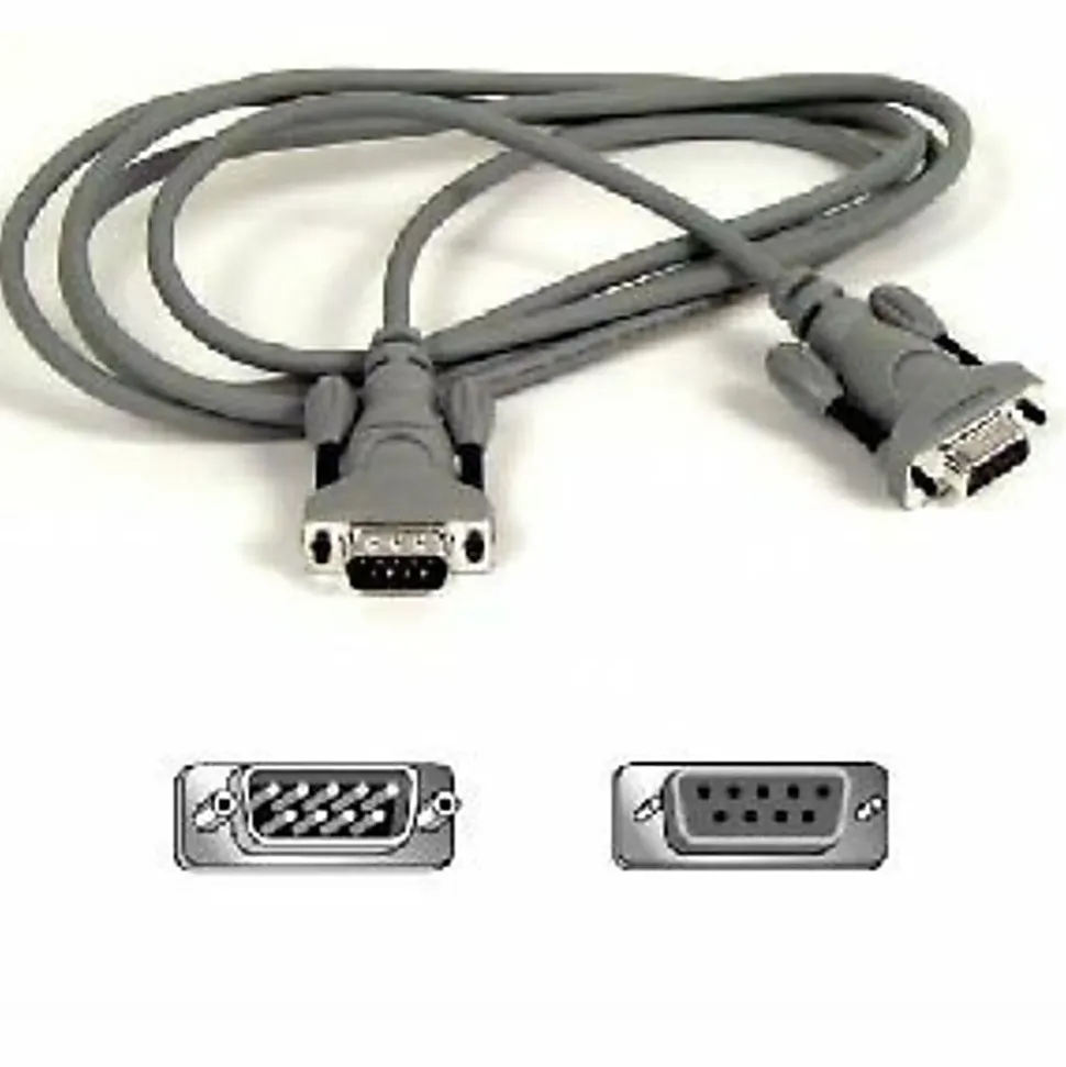 Belkin Serial Extension Cable - DB-9 Male Serial - DB-9 Female Serial - 10ft