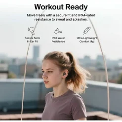 Belkin SoundForm Anywhere AUC014FQBK Earset - Stereo - True Wireless - Bluetooth - Earbud - Binaural - In-ear - Black