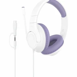 Belkin SoundForm Inspire Wired Over-Ear Headset for Kids, Lavender/White
