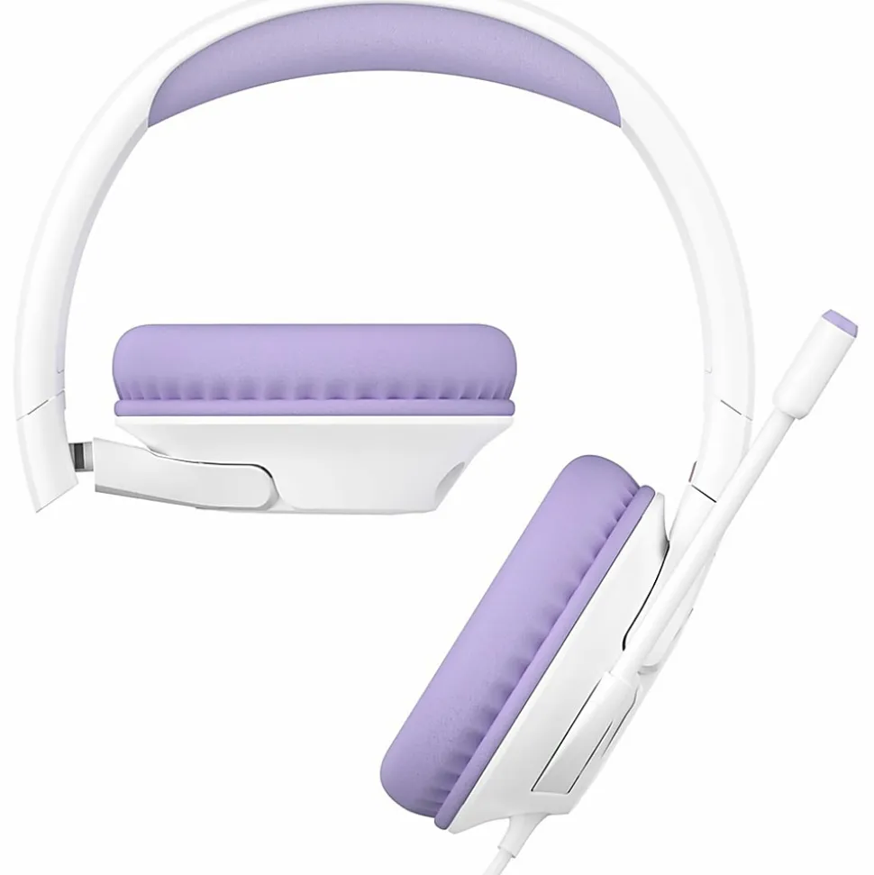 Belkin SoundForm Inspire Wired Over-Ear Headset for Kids, Lavender/White