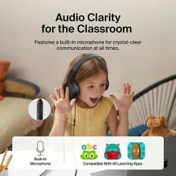 Belkin SoundForm Mini Wired On-Ear Headphones for Kids, Black