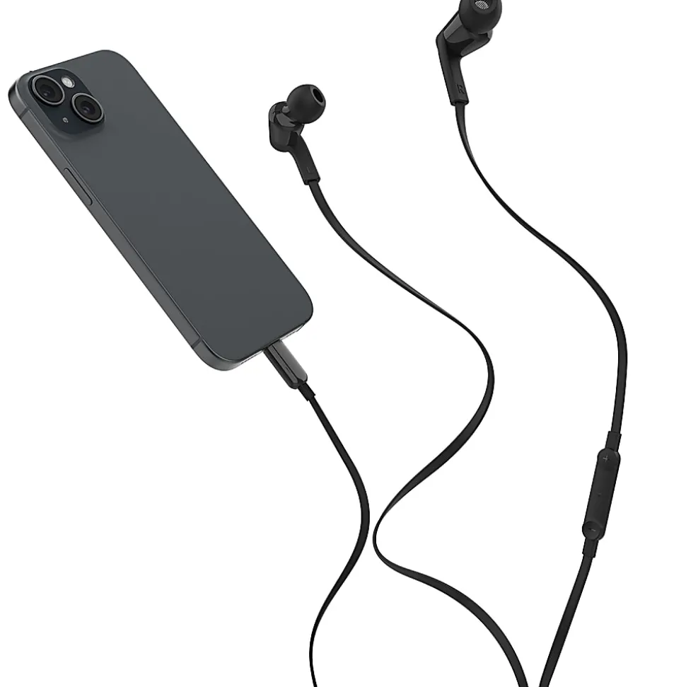 Belkin SoundForm USB-C Wired Earbuds With Adjustable Volume Limiter, Black